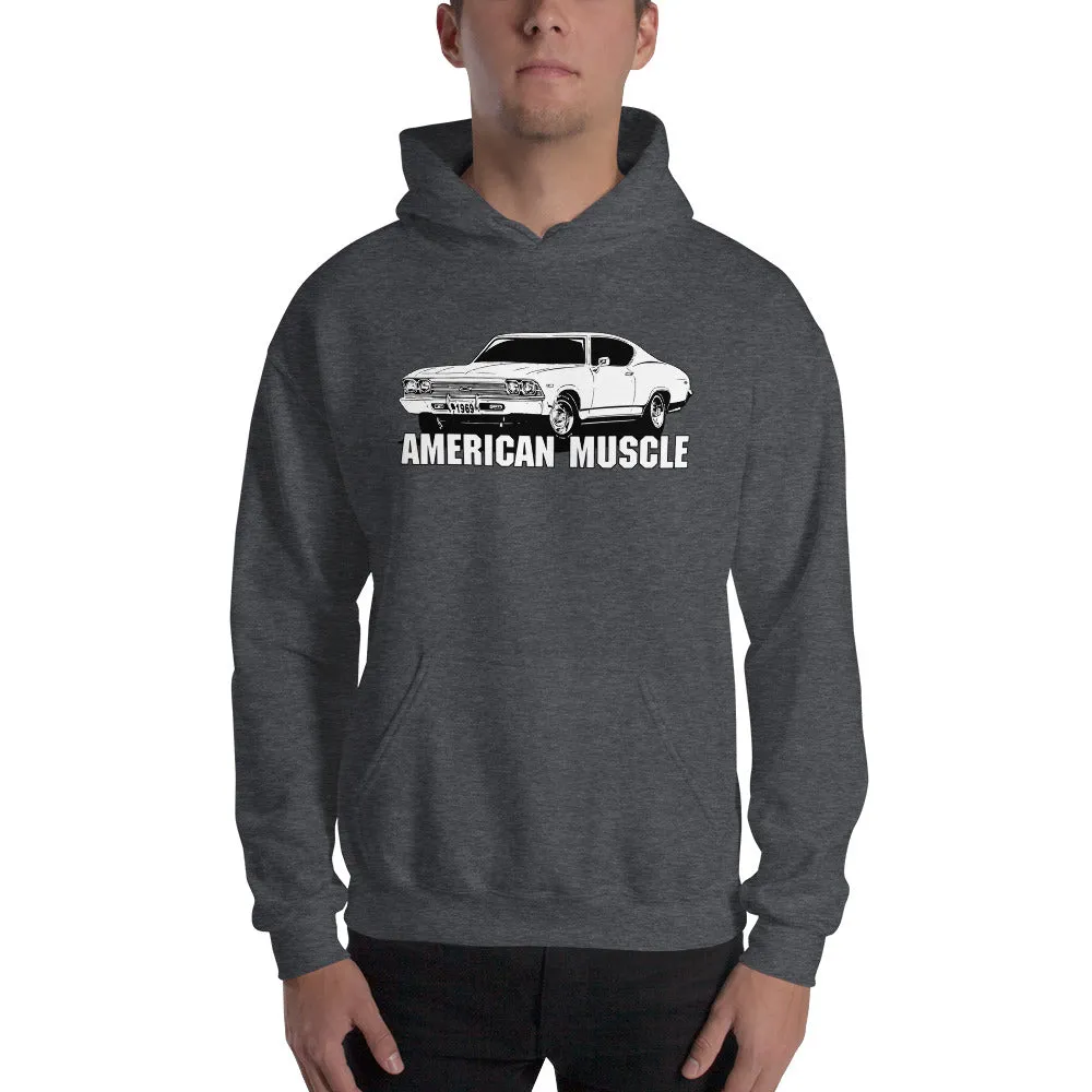 1969 Chevelle Car Hoodie, American Muscle Car Sweatshirt