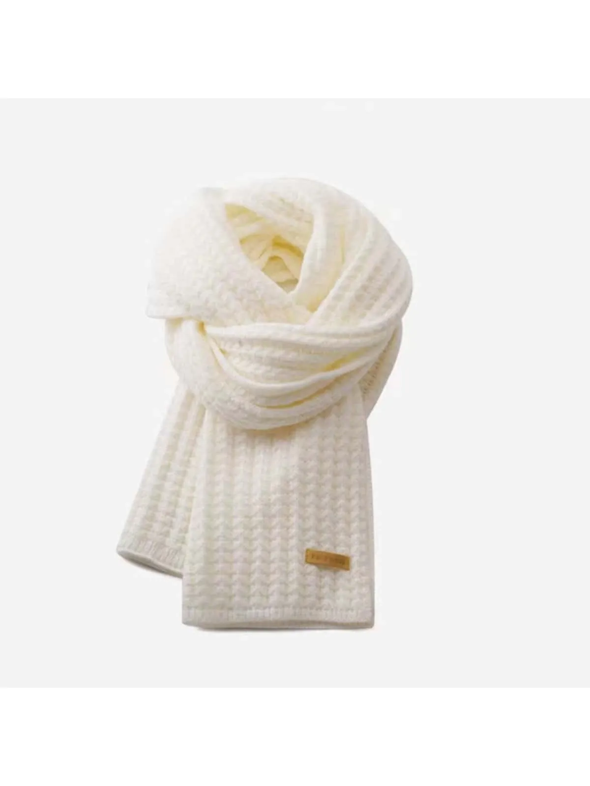 1pc Ladies' Winter Thick Knitted Scarf With Wool, Comfortable & Fashionable, Suitable For Daily Life & Date