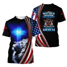 3D All Over Print Welder T Shirt, American Welder Believe In God, American Welder Shirt