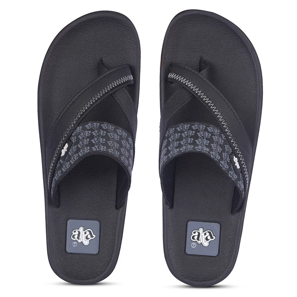 Liberty A-HA ANCO-02 Mens Casual Black Flip Flop