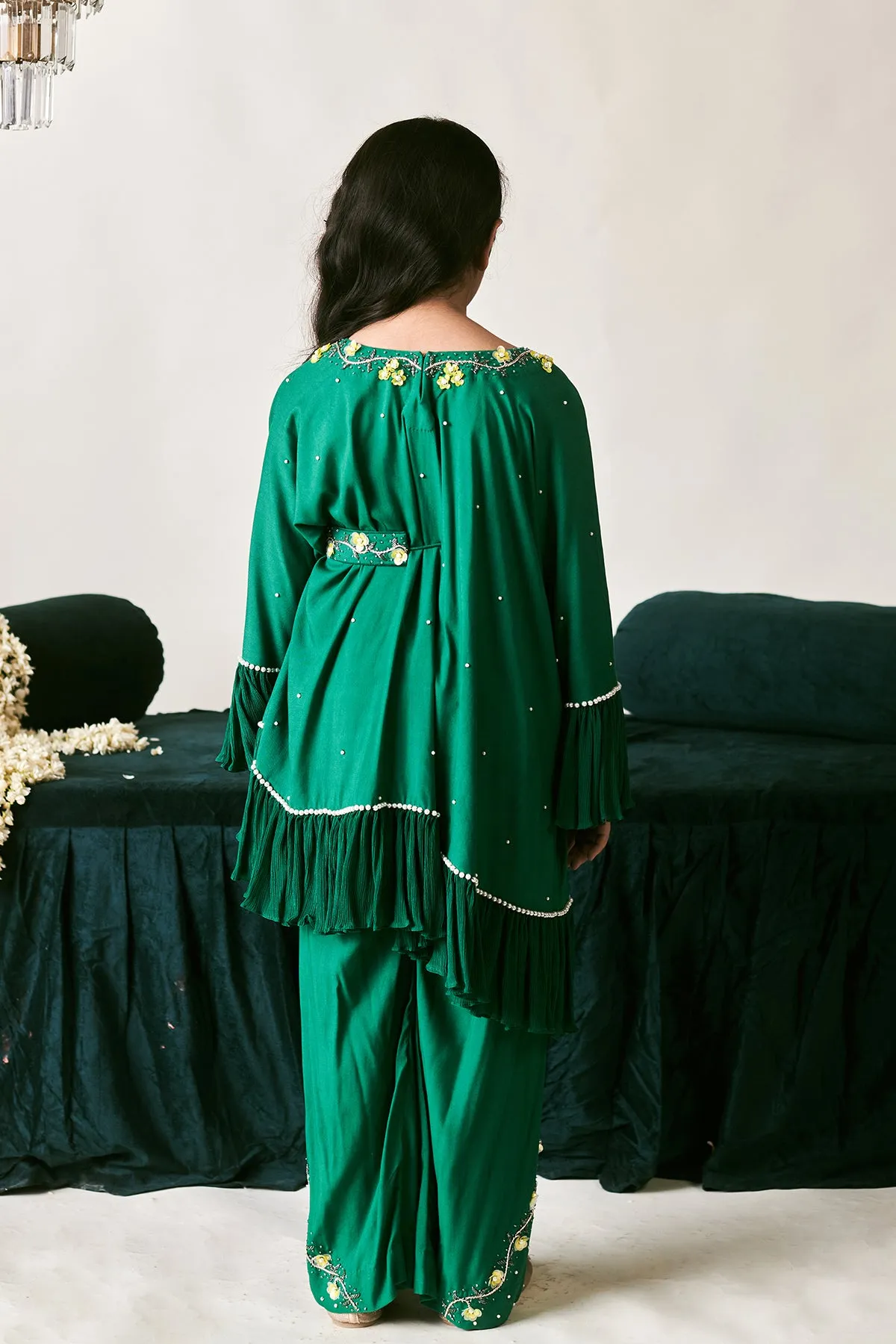 Aabida- Kaftan Set With Pants And Belt Set Of 2