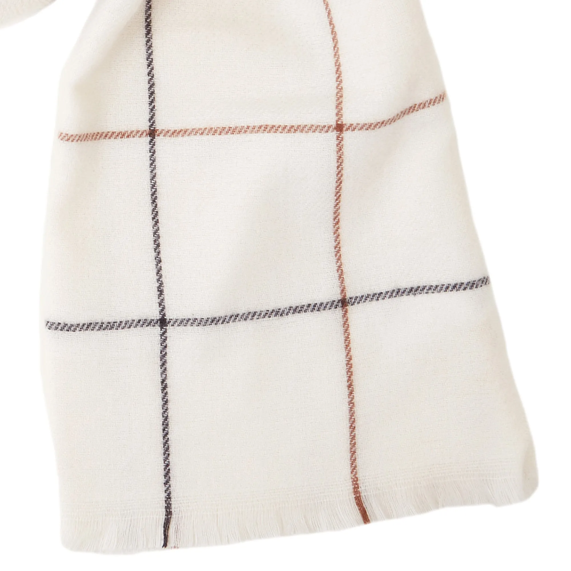 Accessorize London Women's White Carter Check Print Scarf