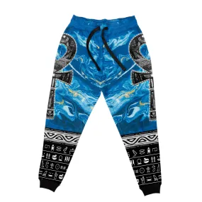 Ankh On Blue Marble Joggers