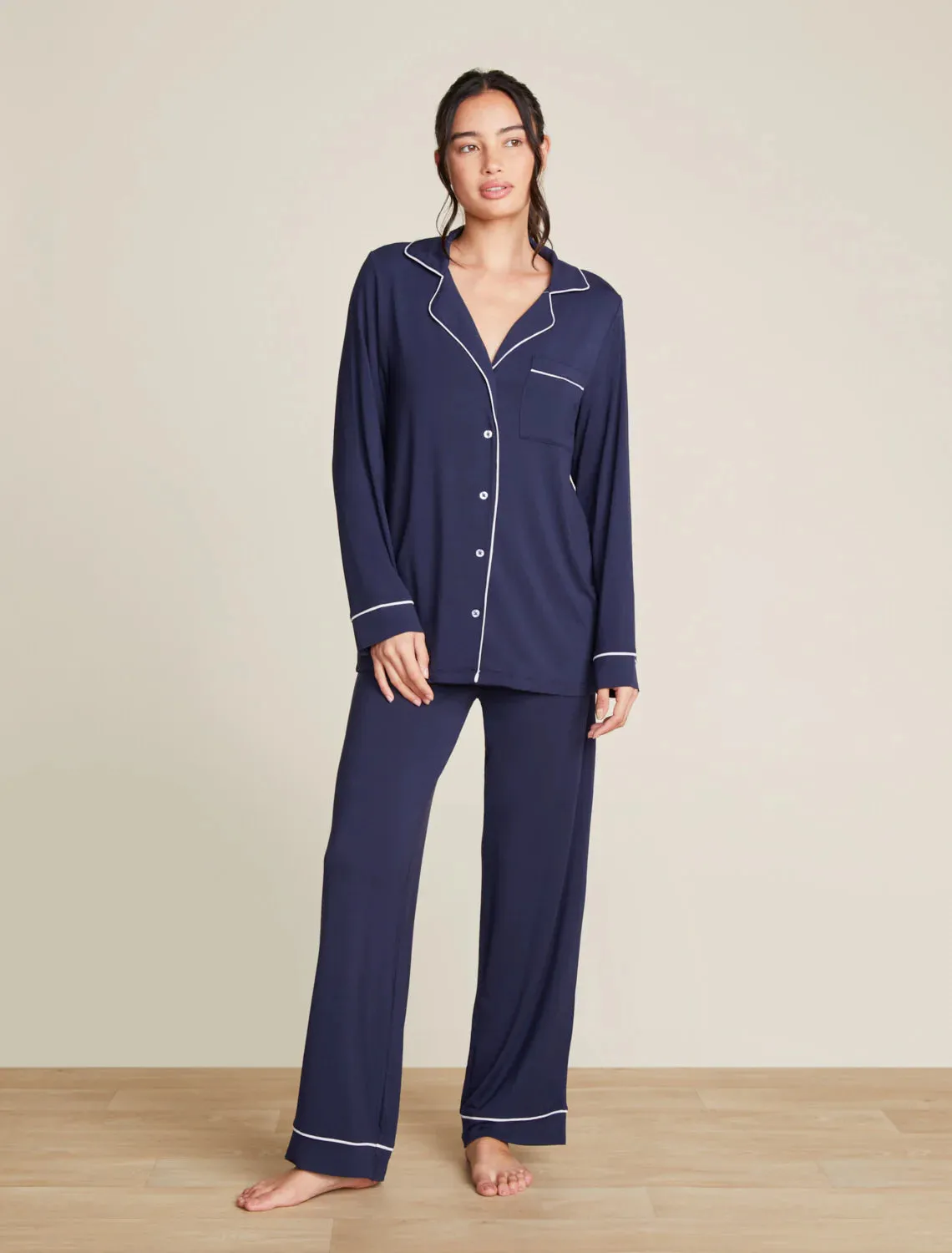 Barefoot Dreams : Luxe Milk Jersey PJ Long Pants Set