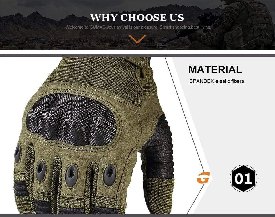 Bicycle Military Full Finger Gloves Men Tactical Glove Hunting Paintball Hiking Climbing Airsoft Shoot Mittens Men Hard Shell