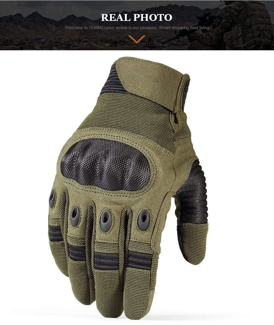 Bicycle Military Full Finger Gloves Men Tactical Glove Hunting Paintball Hiking Climbing Airsoft Shoot Mittens Men Hard Shell