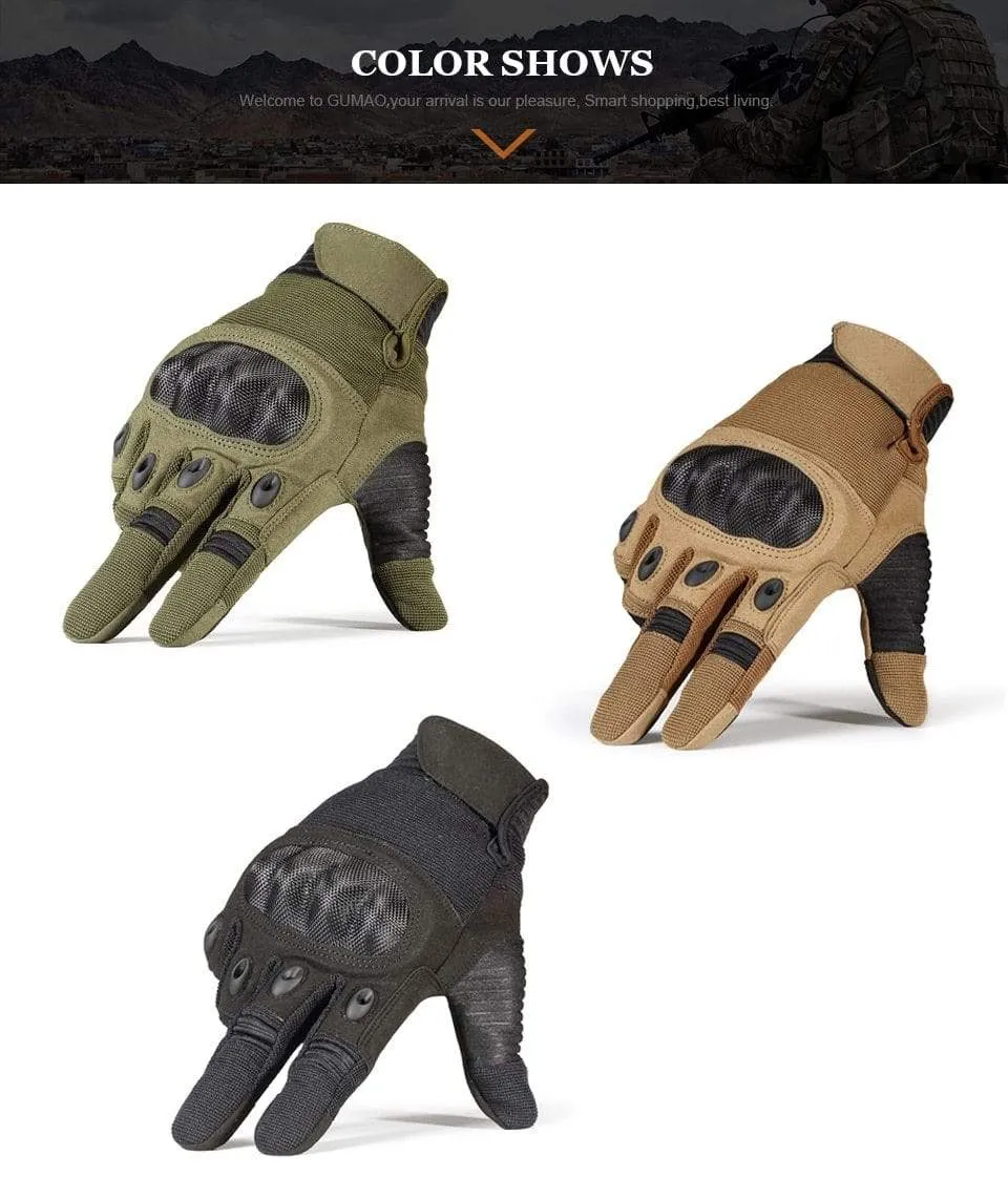 Bicycle Military Full Finger Gloves Men Tactical Glove Hunting Paintball Hiking Climbing Airsoft Shoot Mittens Men Hard Shell