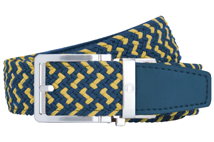 Braided Maize & Blue, 1 3/8 Strap, Golf Belt