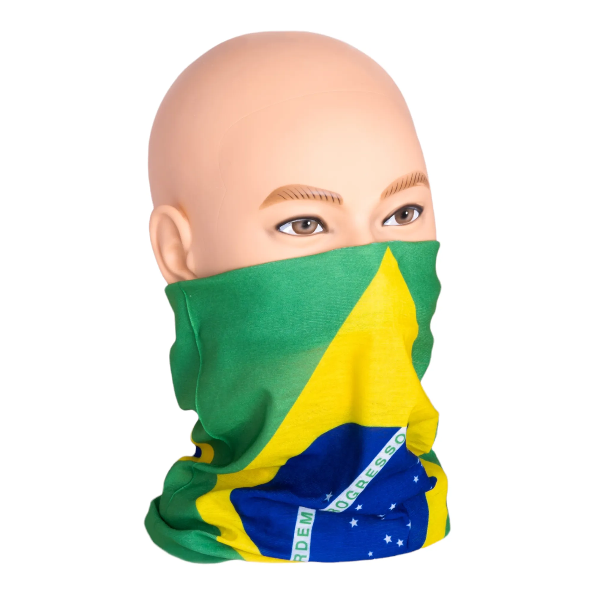 Brasil National Five Champions Scarf, Wristband, Head Cover 3 Pcs Fan Set