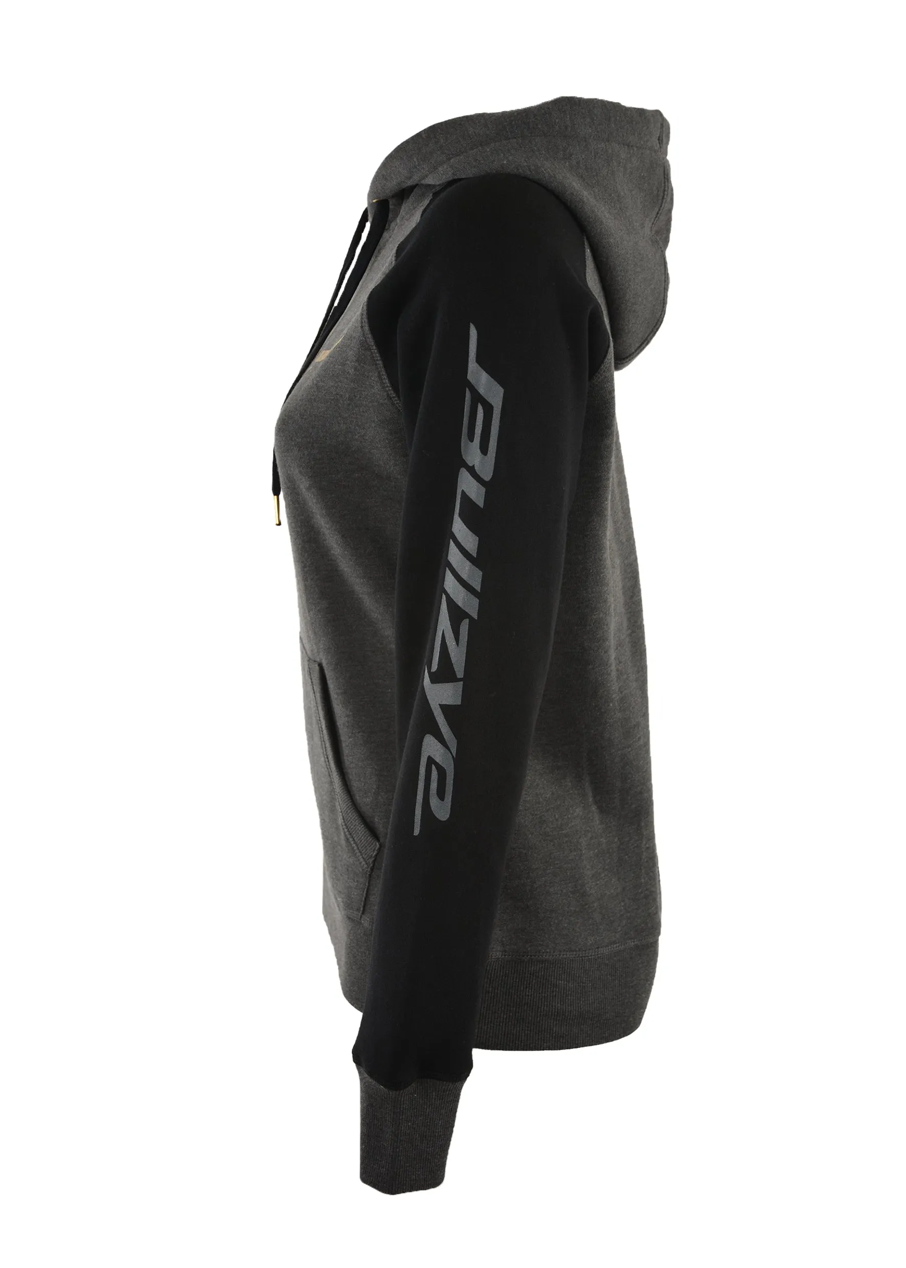 Bullzye Ladies Authentic Pullover Hoodie - Charcoal/Black - B1W2505050 - ON SALE