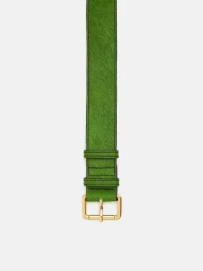 Calf Hair Jean Belt | Green