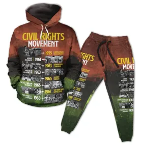 Civil Rights Movement All-over Hoodie and Joggers Set