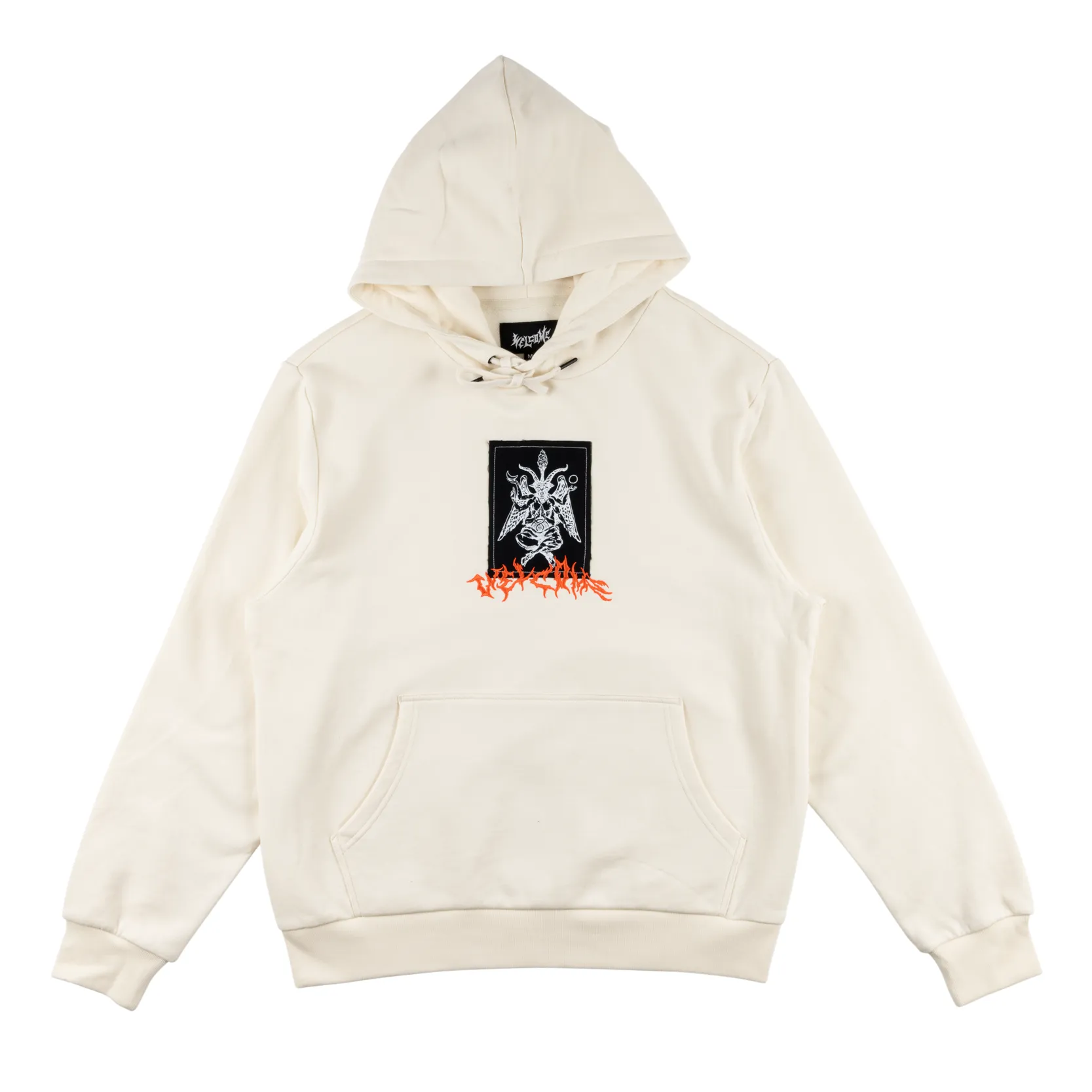 Coagula Canvas Patch Pullover Hoodie - Bone