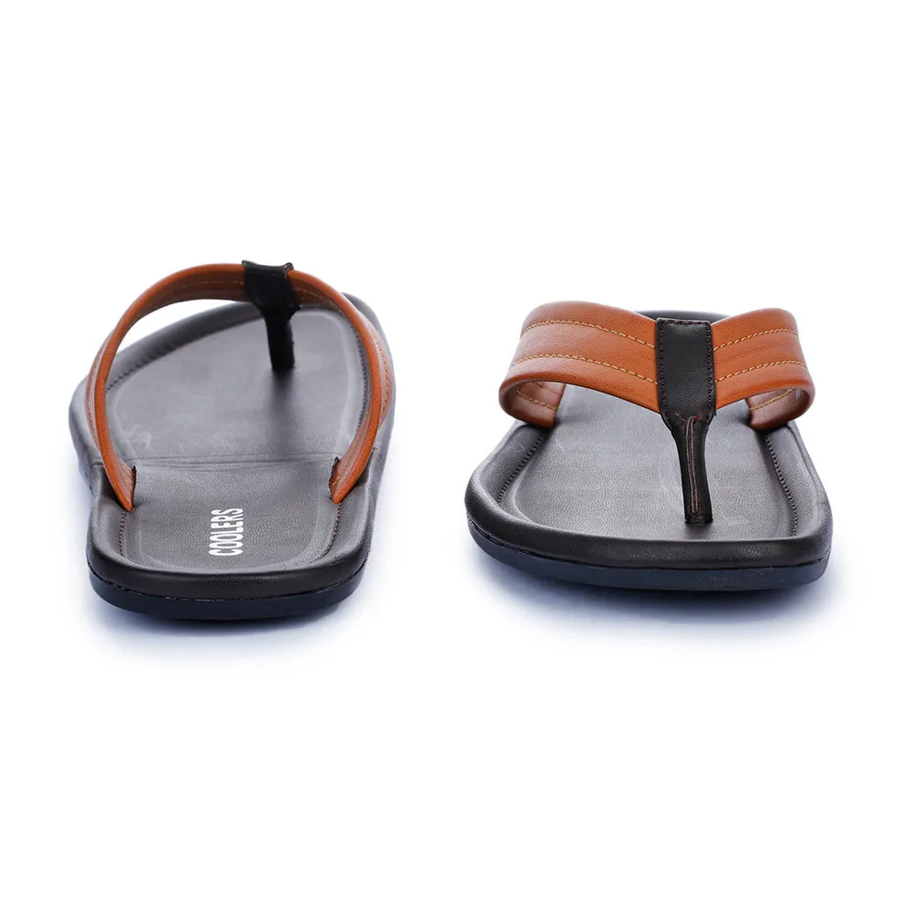 Coolers Casual Tan Flip-Flop For Men K2-155 By Liberty