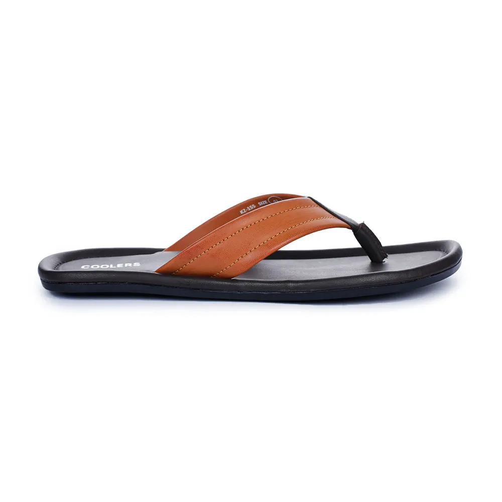 Coolers Casual Tan Flip-Flop For Men K2-155 By Liberty