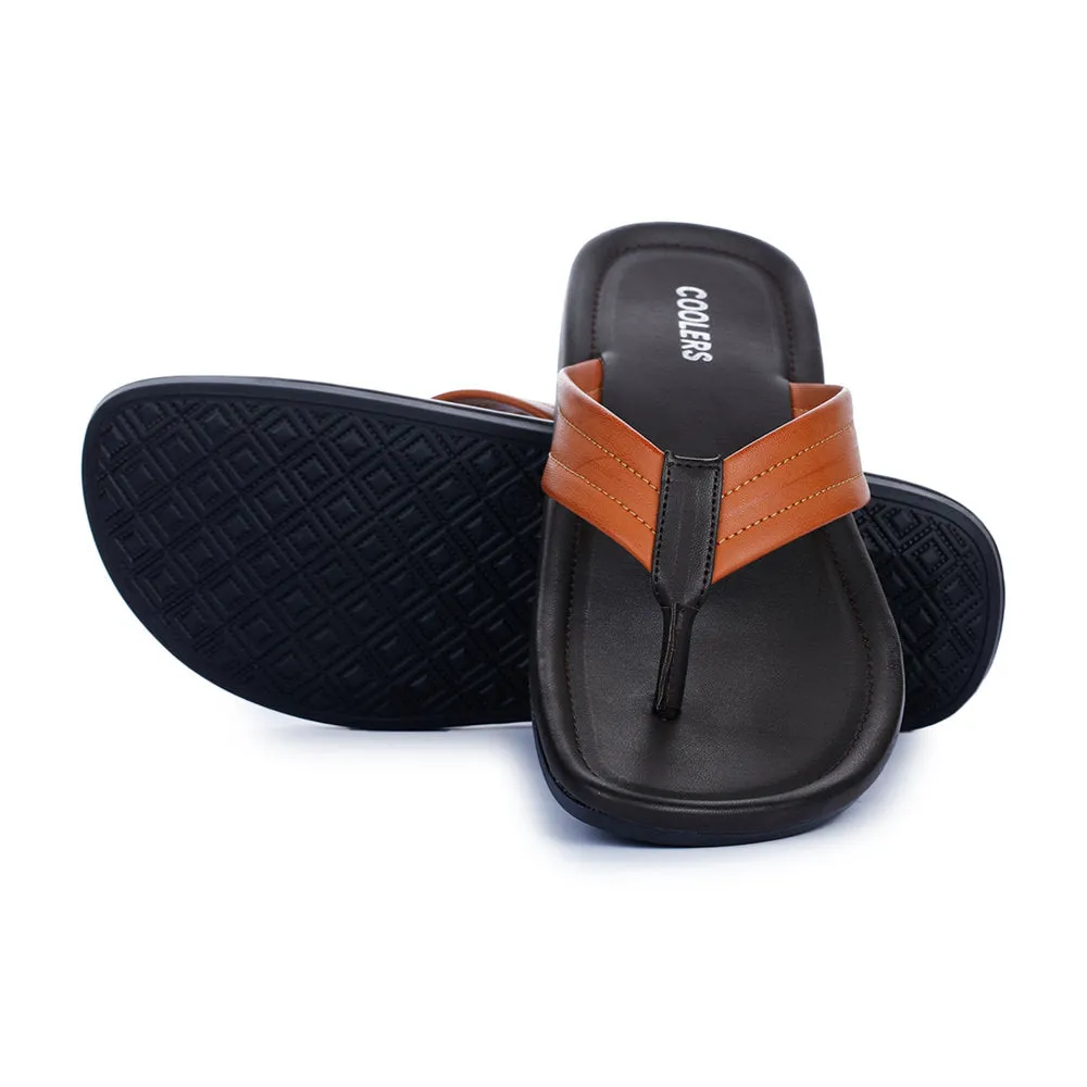 Coolers Casual Tan Flip-Flop For Men K2-155 By Liberty