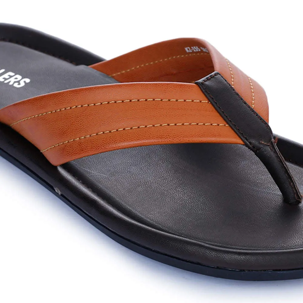 Coolers Casual Tan Flip-Flop For Men K2-155 By Liberty