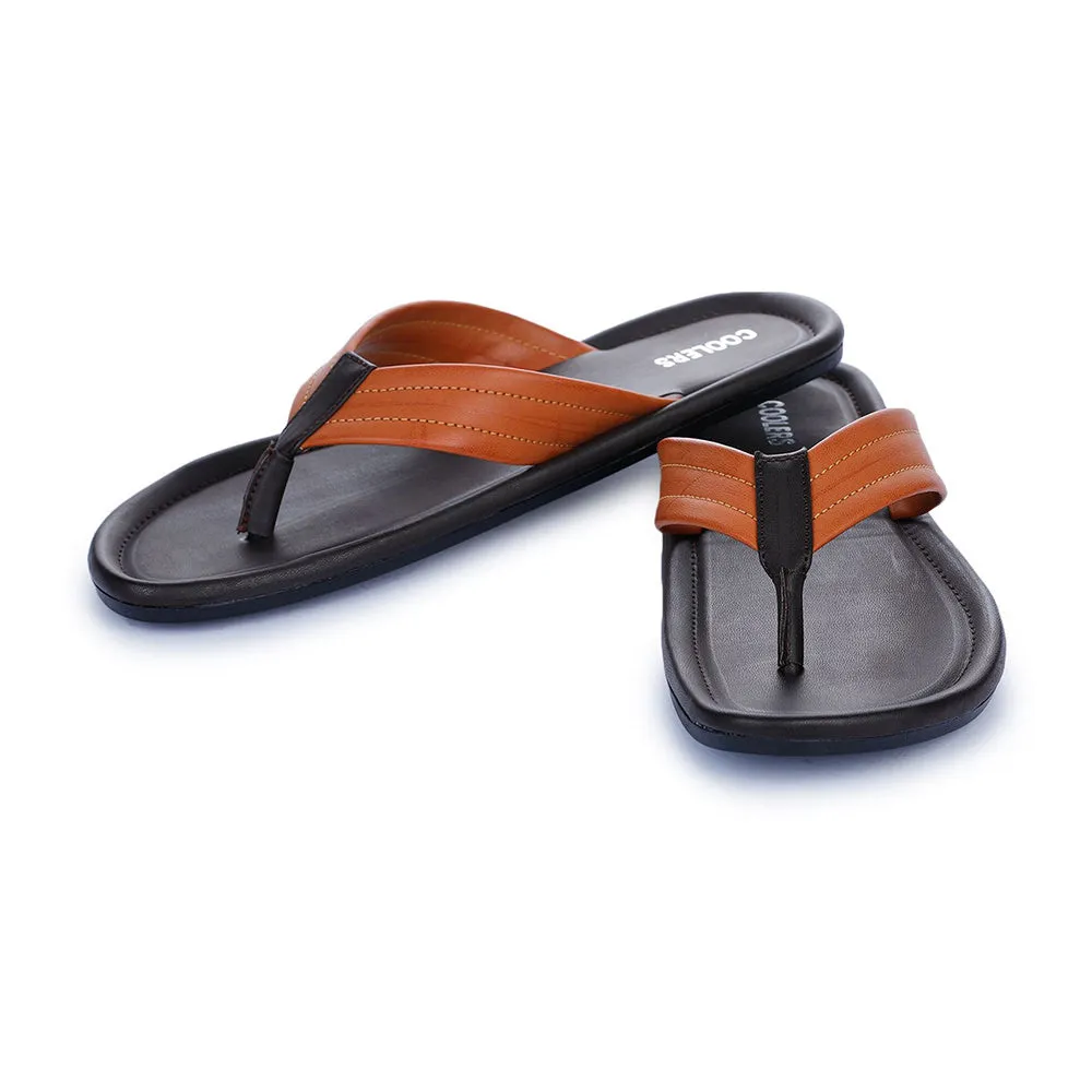 Coolers Casual Tan Flip-Flop For Men K2-155 By Liberty