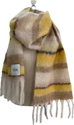 cos Yellow Oversized Mohair-blend Scarf One Size