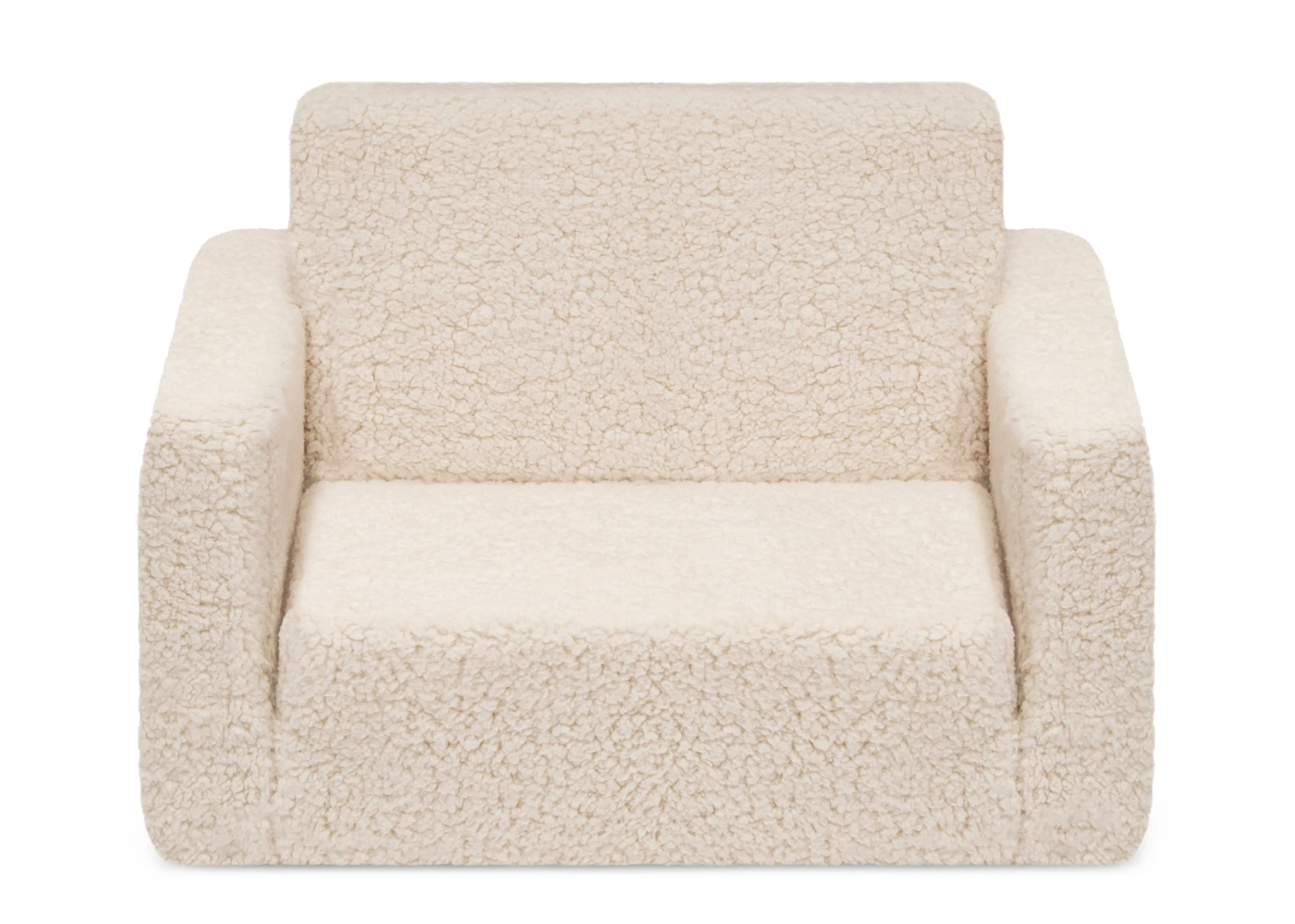 Cozee Flip-Out Sherpa 2-in-1 Convertible Chair to Lounger for Kids