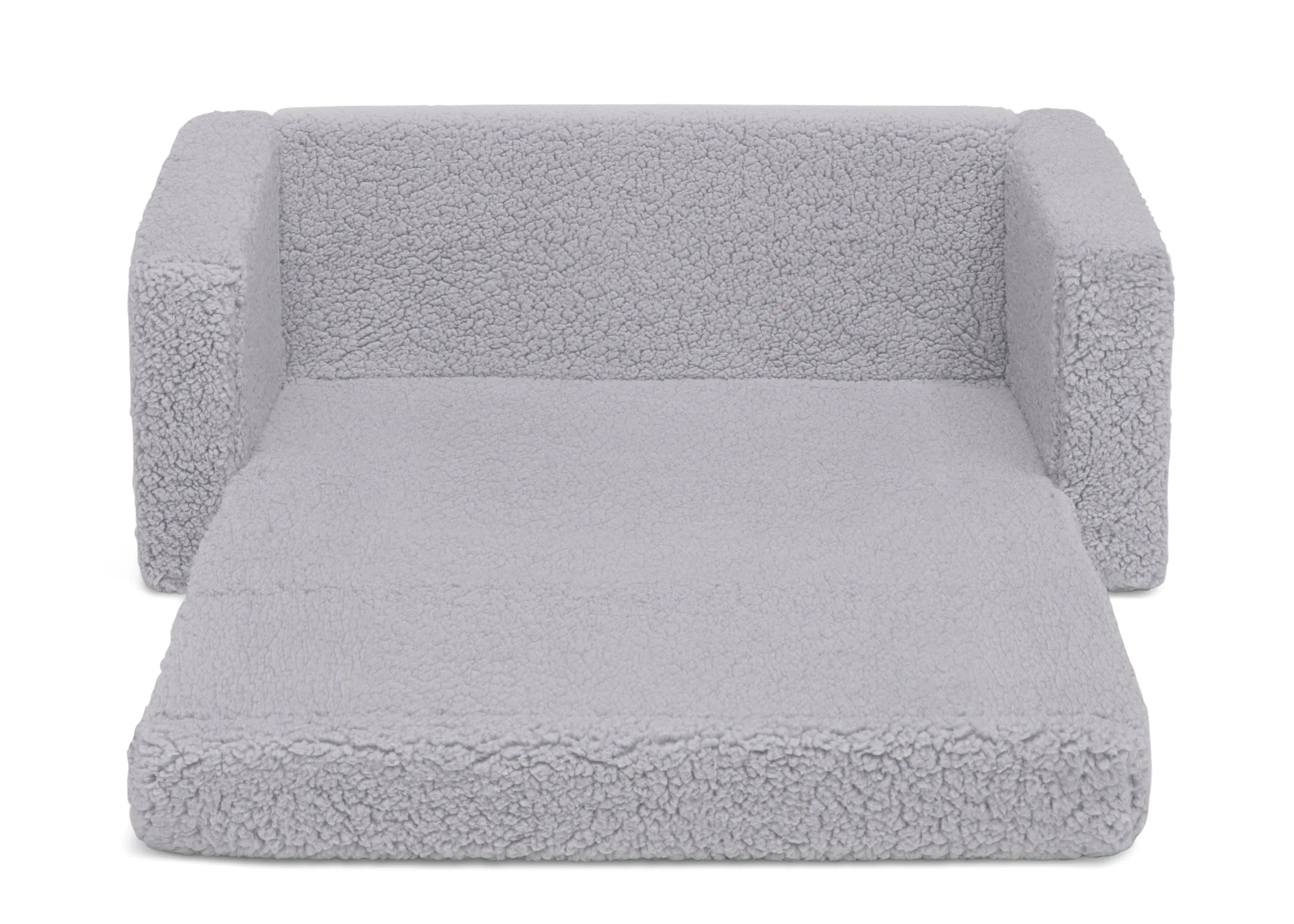 Cozee Flip-Out Sherpa 2-in-1 Convertible Sofa to Lounger for Kids