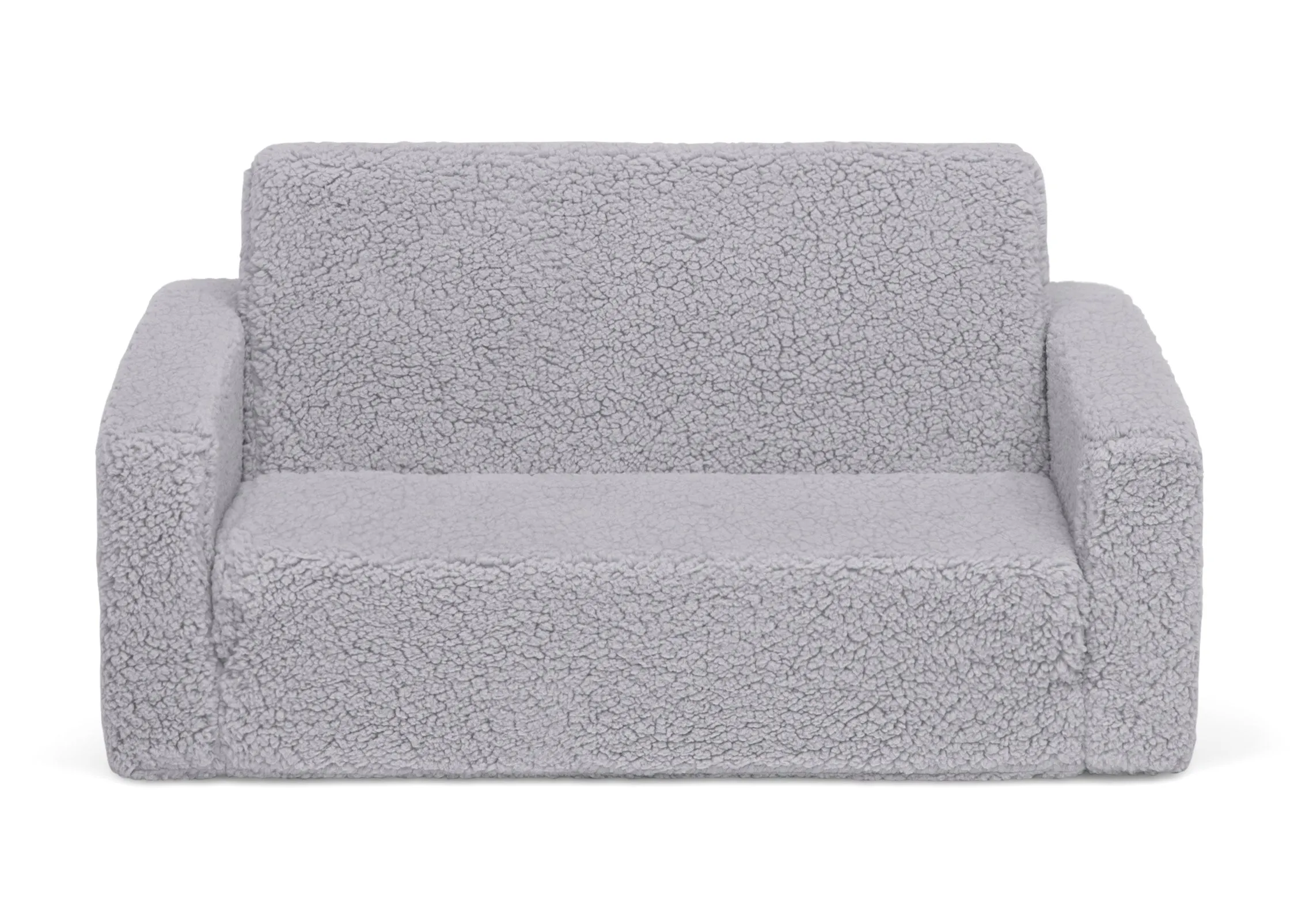 Cozee Flip-Out Sherpa 2-in-1 Convertible Sofa to Lounger for Kids