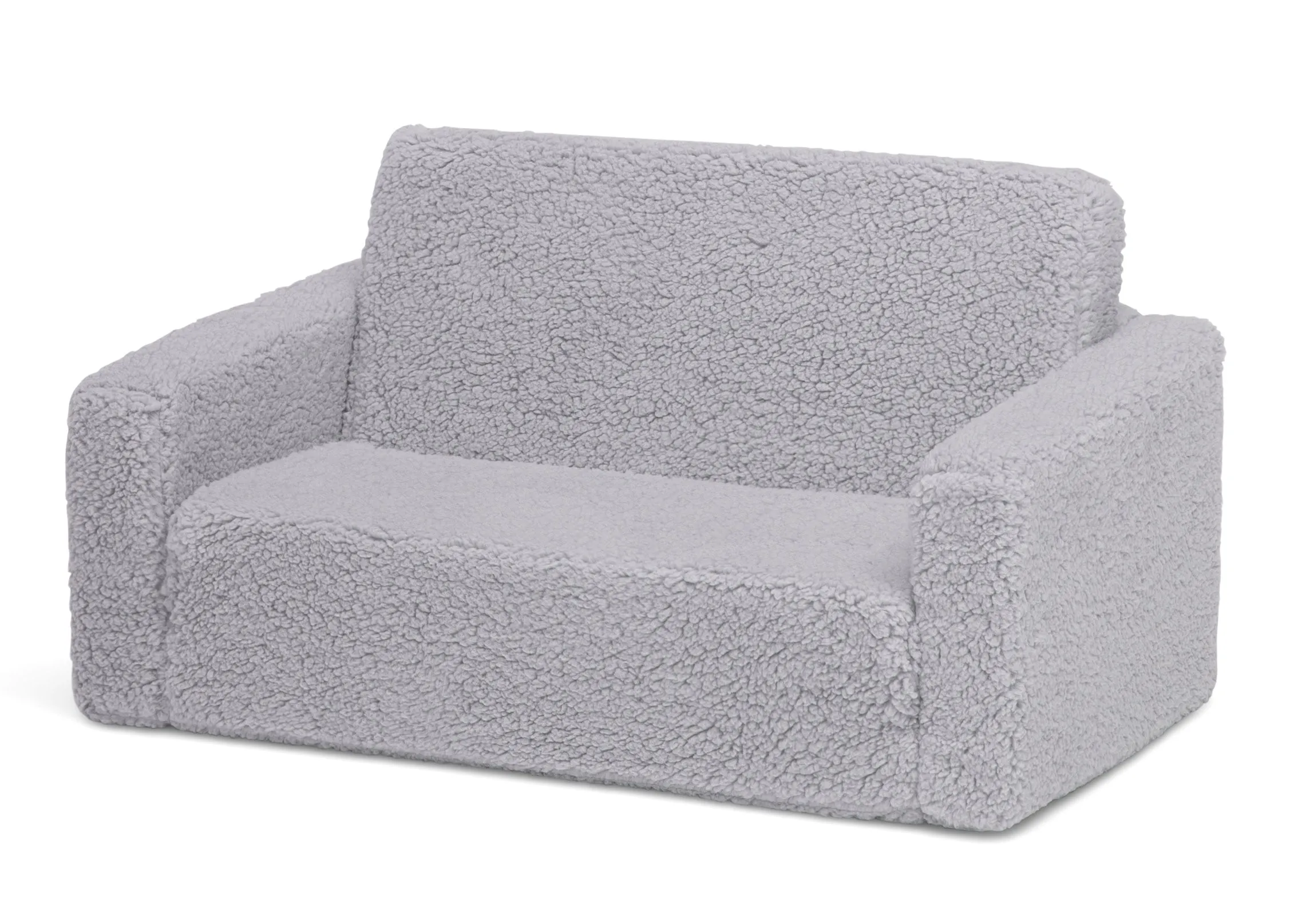 Cozee Flip-Out Sherpa 2-in-1 Convertible Sofa to Lounger for Kids