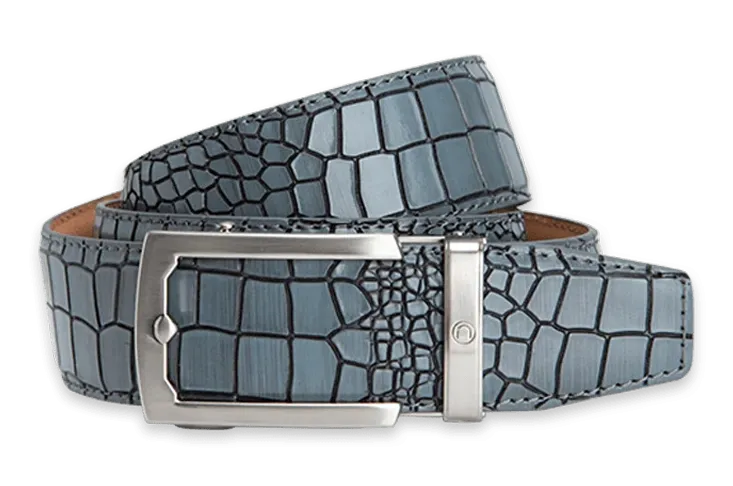 Crocodile Grey, 38mm Strap, Dress Belt