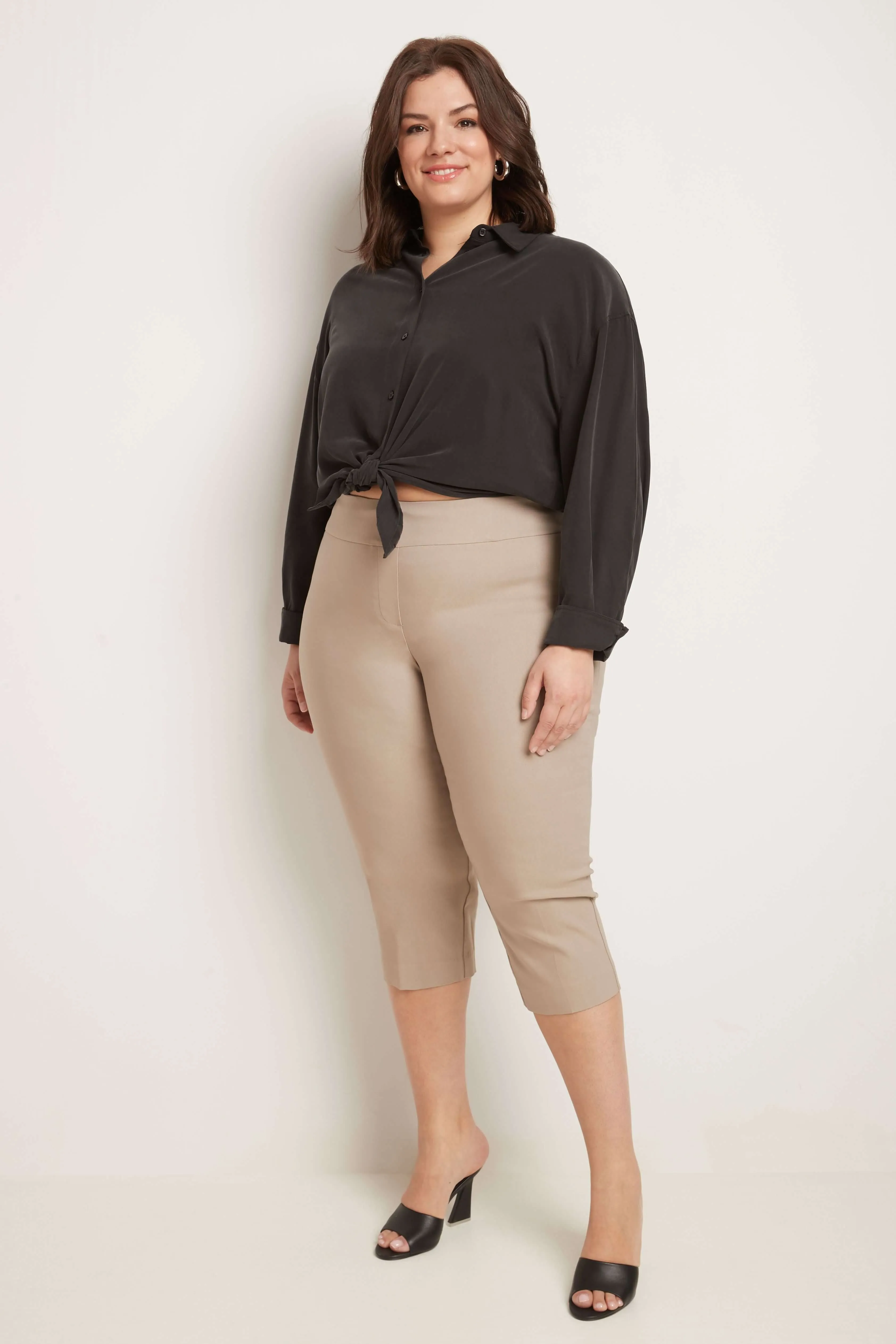 Curvy Capri with Flattering Wide Waistband