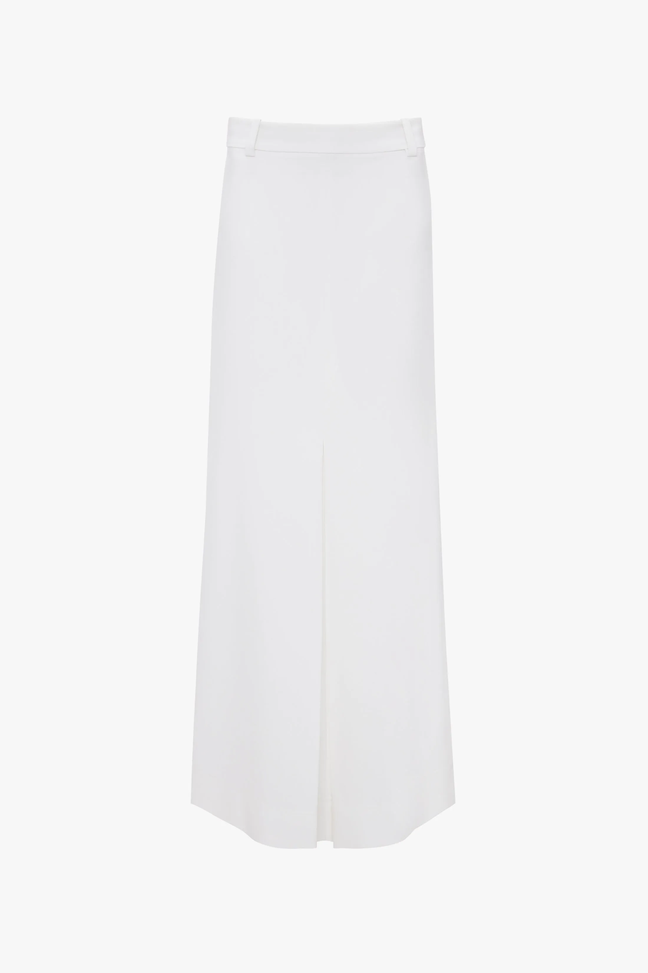 Exclusive Tailored Floor-Length Pleated Skirt In Ivory