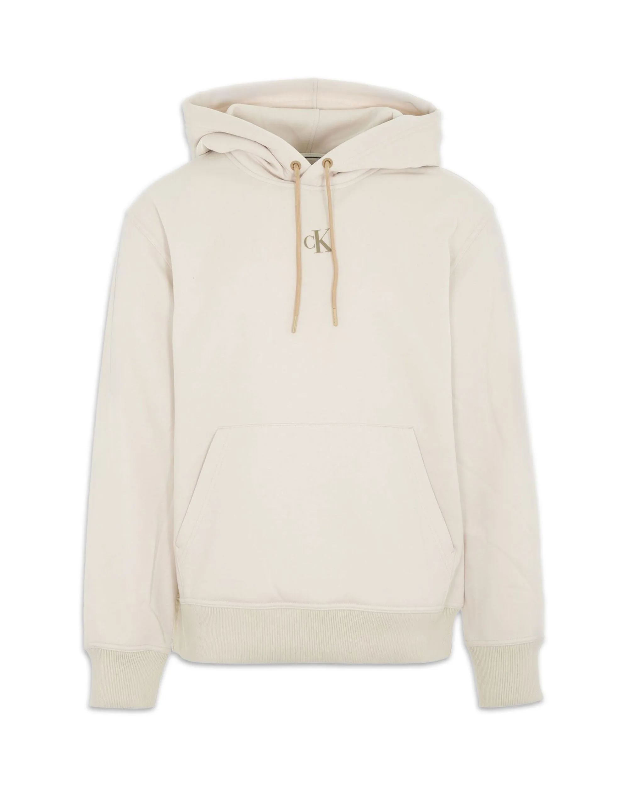 Felpa Uomo Calvin Klein Blocking Hoodie Eggshell