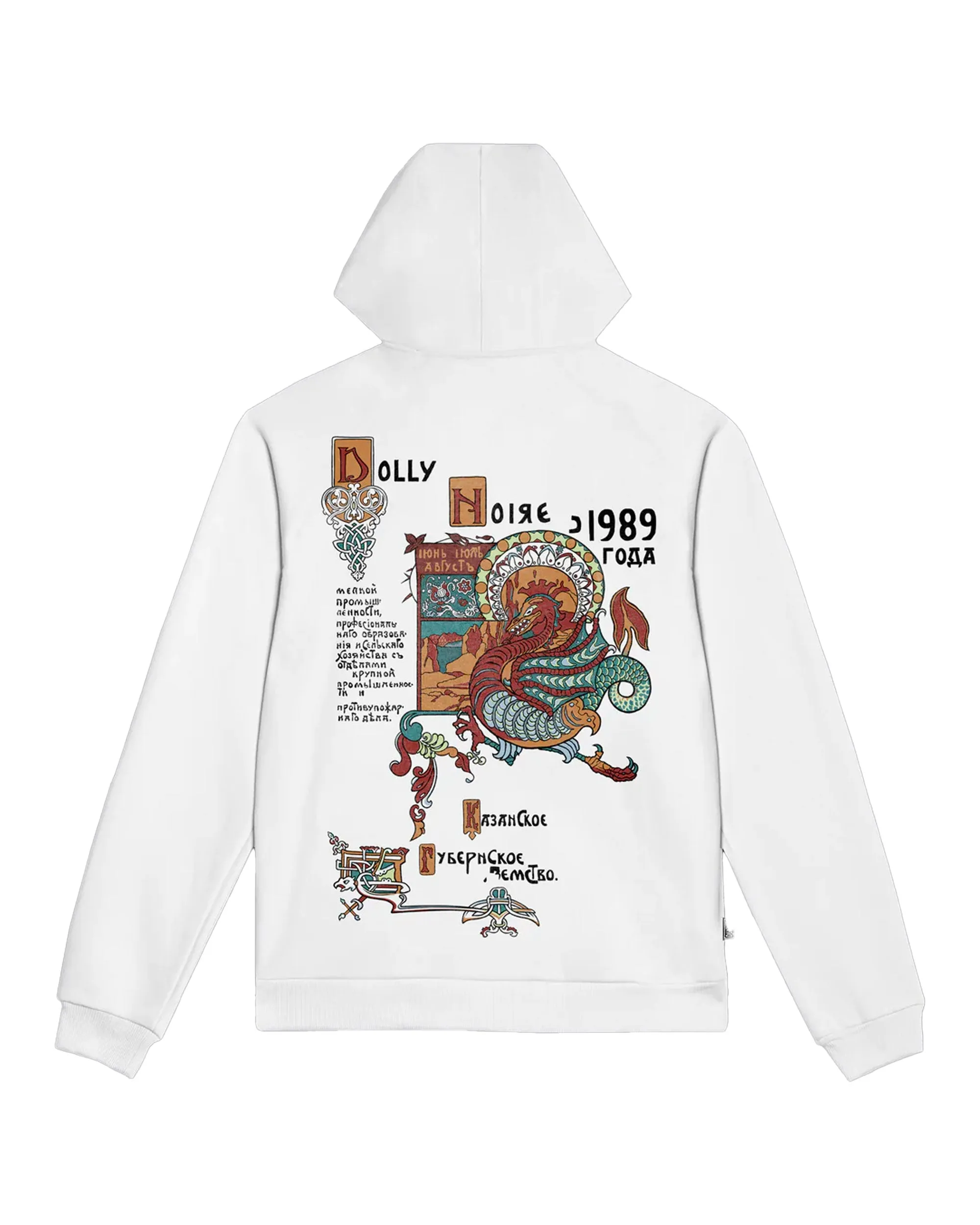 Felpa Uomo Dolly Noire Ancient Dragon Hoodie White