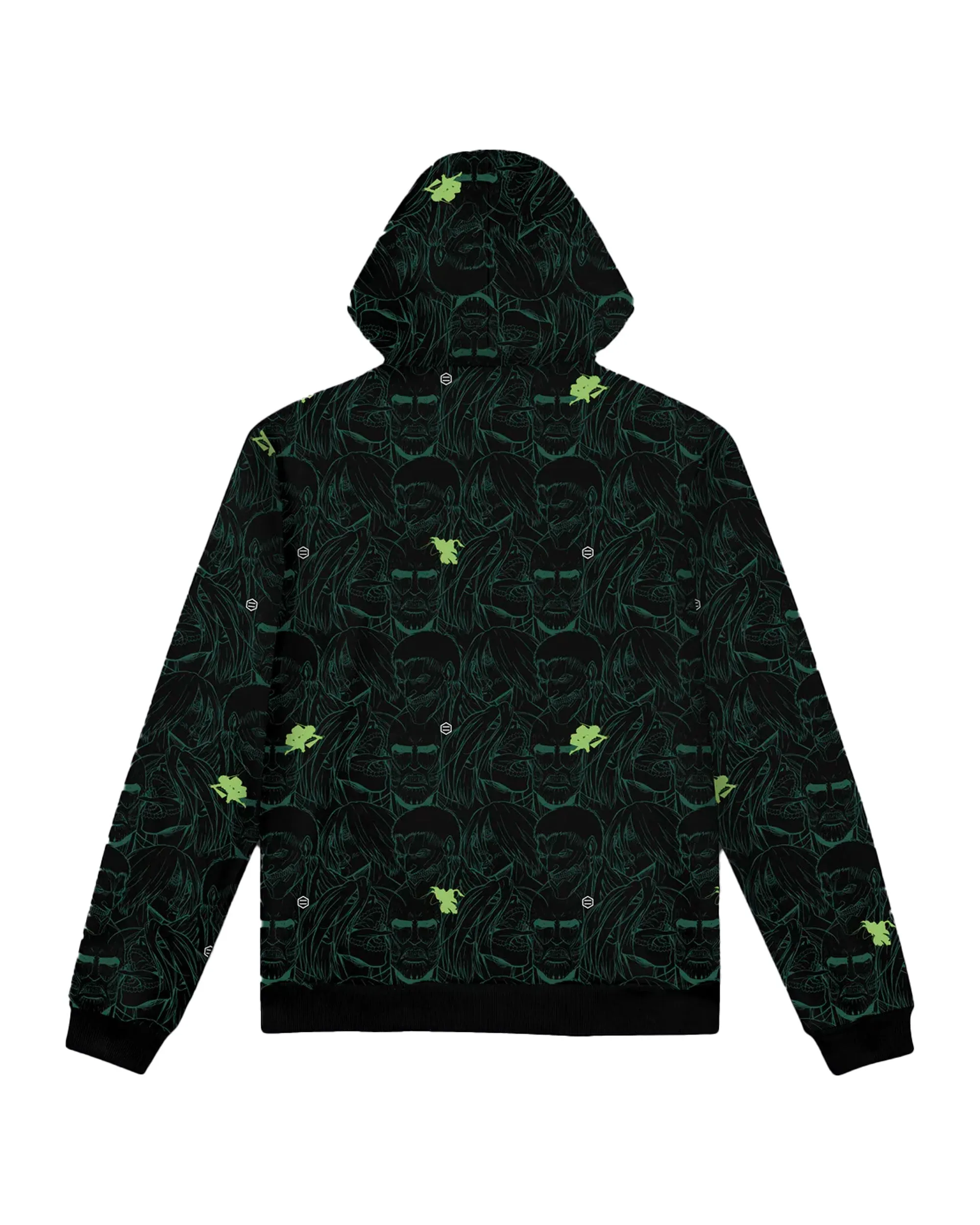 Felpa Uomo Dolly Noire AoT Pattern Hoodie Black