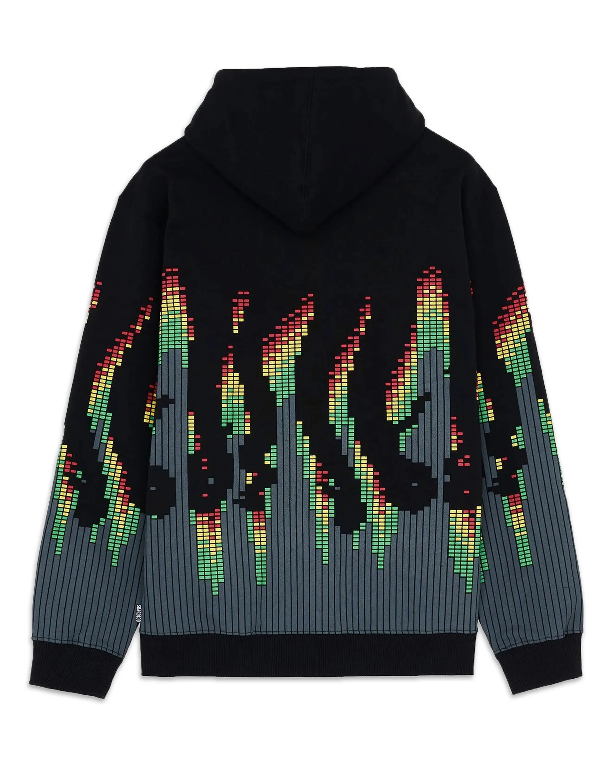 Felpe Uomo Octopus Sound Wave Hoodie Nero