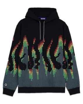 Felpe Uomo Octopus Sound Wave Hoodie Nero