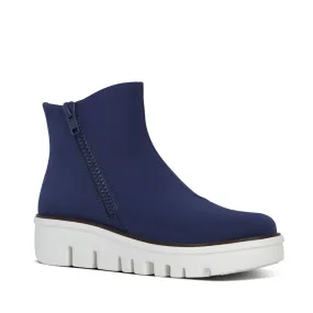 Fit Flop Chunky Zip Ankle Boots Aurora Blue מגפי פיט פלופ