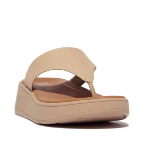 Fit Flop F-Mode Flatform Toe-Post Sandals Latte Beige כפכפי פיט פלופ