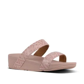 Fit Flop Lottie Chevron Slide Oyster Pink כפכפי פיט פלופ