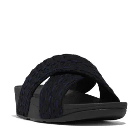 Fit Flop Lulu Geo-Webbing Cross Black Mix כפכפי פיט פלופ