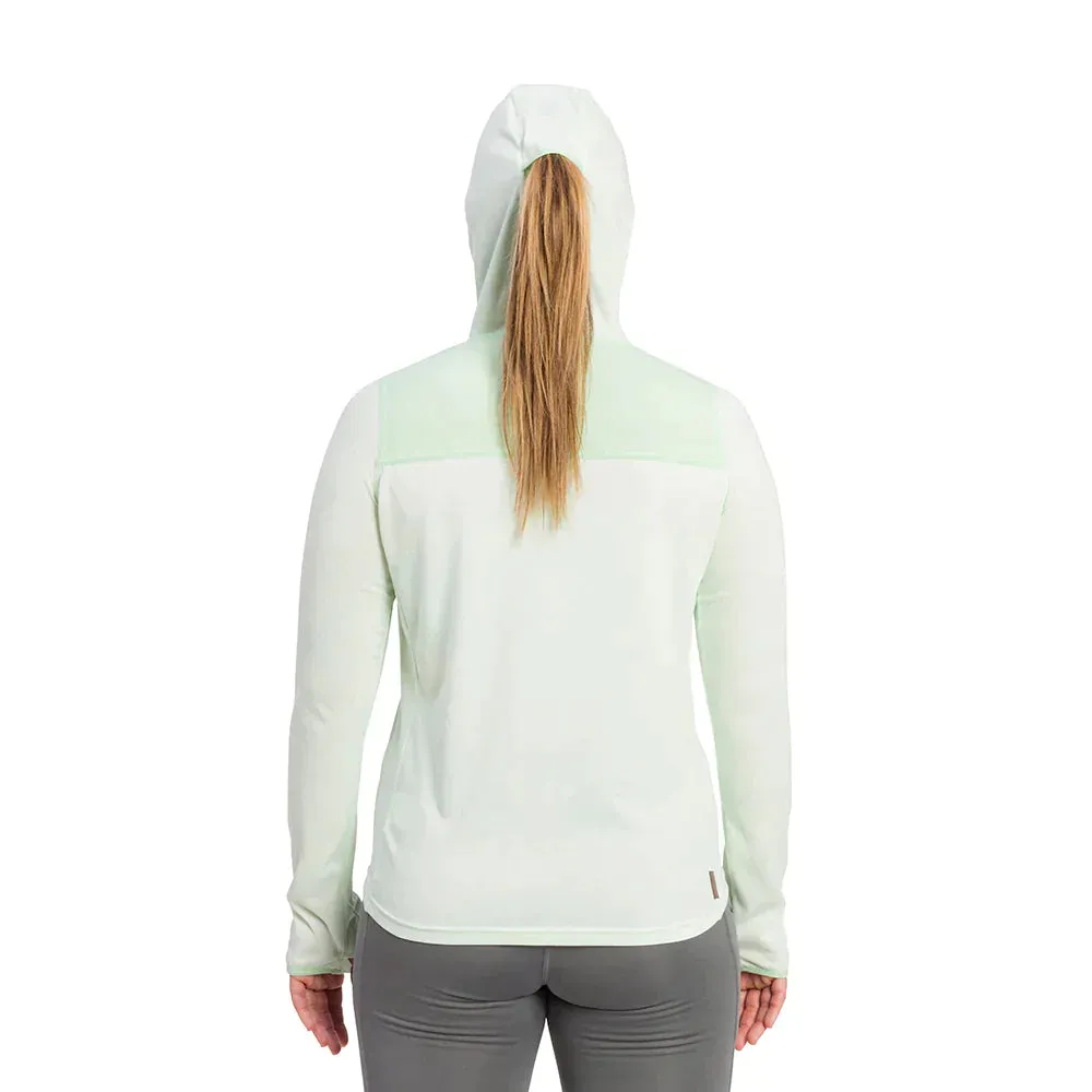 Grundens Women's Shorebreak Performance Lightweight Fishing Hoodie in Artic Ice