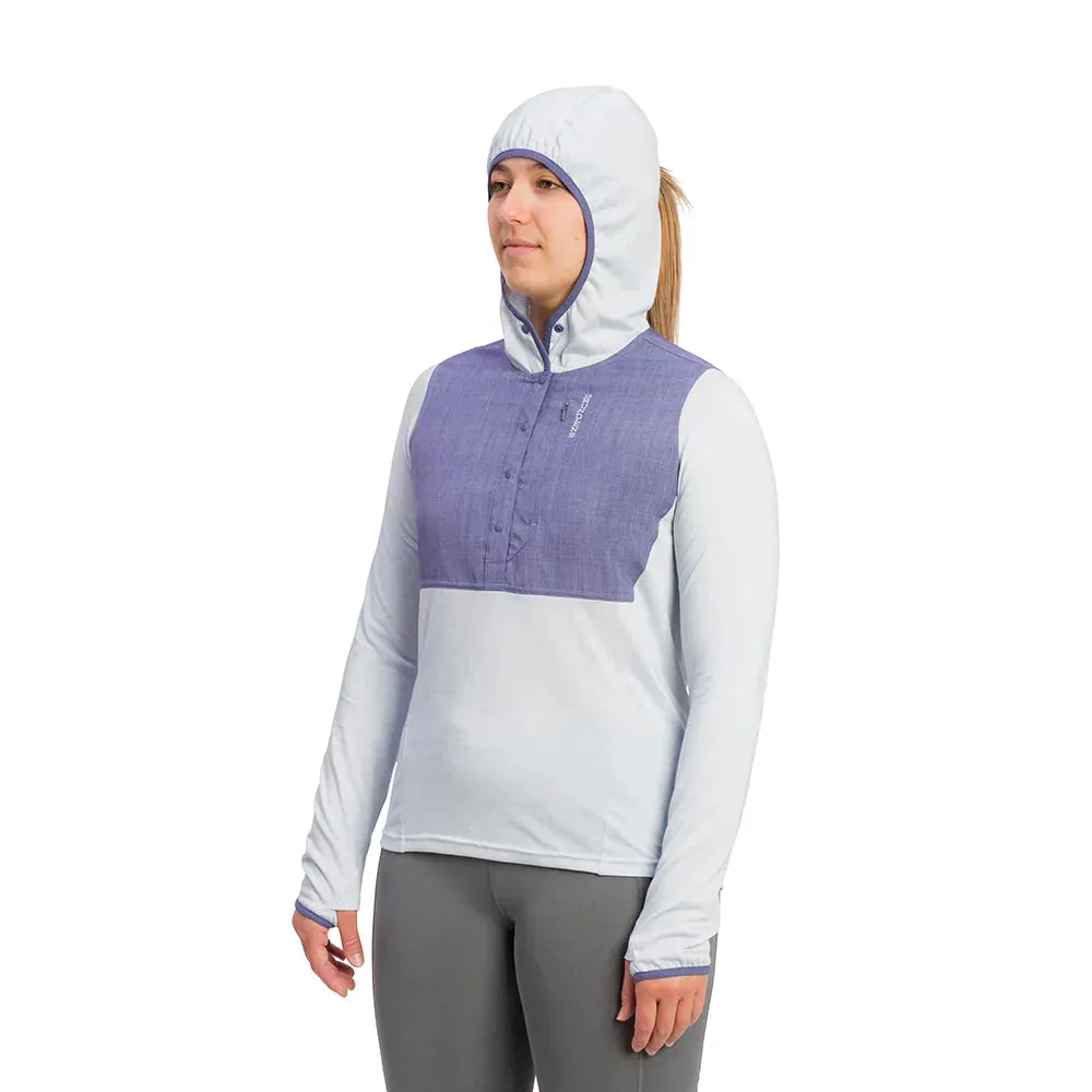 Grundens Women's Shorebreak Performance Lightweight Fishing Hoodie in Artic Ice