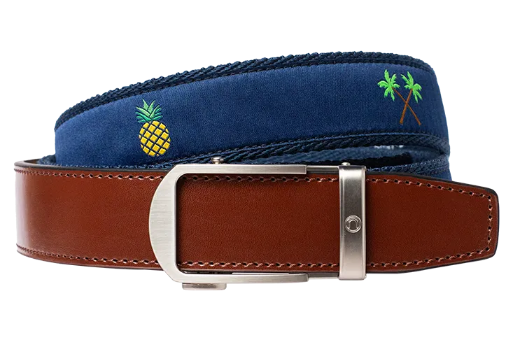 Hampton Pineapple Beach, 1 3/8 Strap, Ribbon Belt