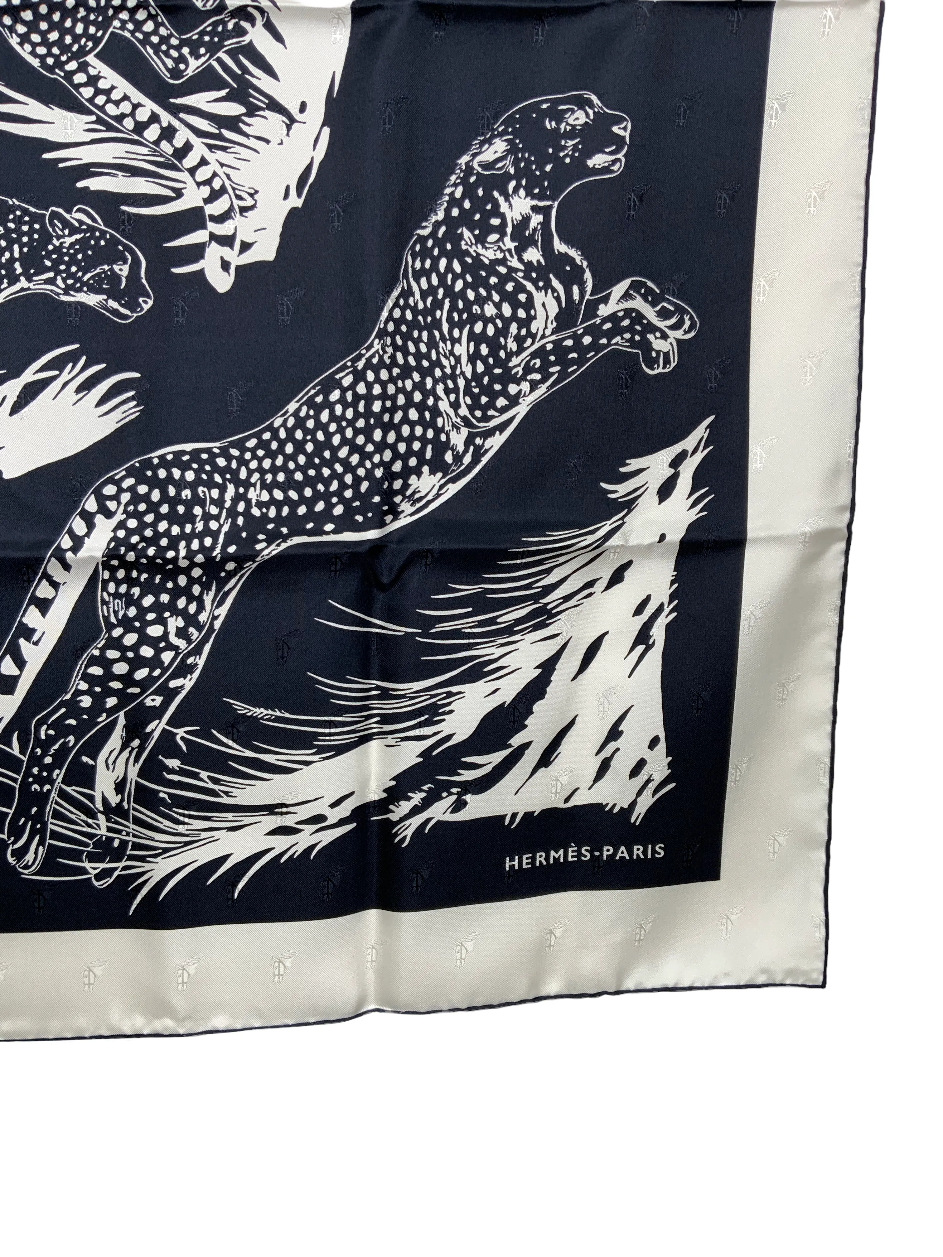 Hermes Guepards Silk Jacquard Scarf 90