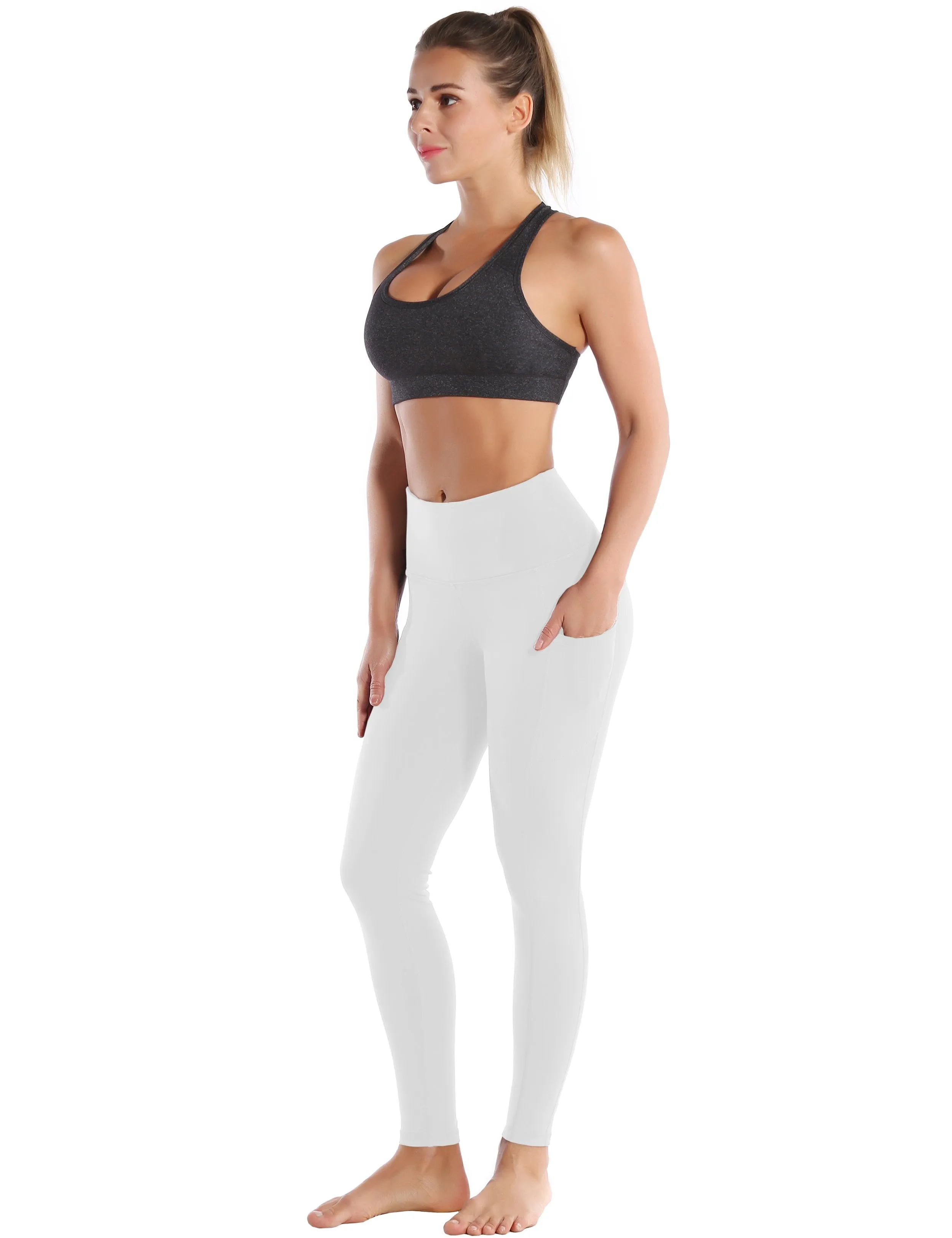 Hip Line Side Pockets yogastudio Pants lightgray ins_yogastudio