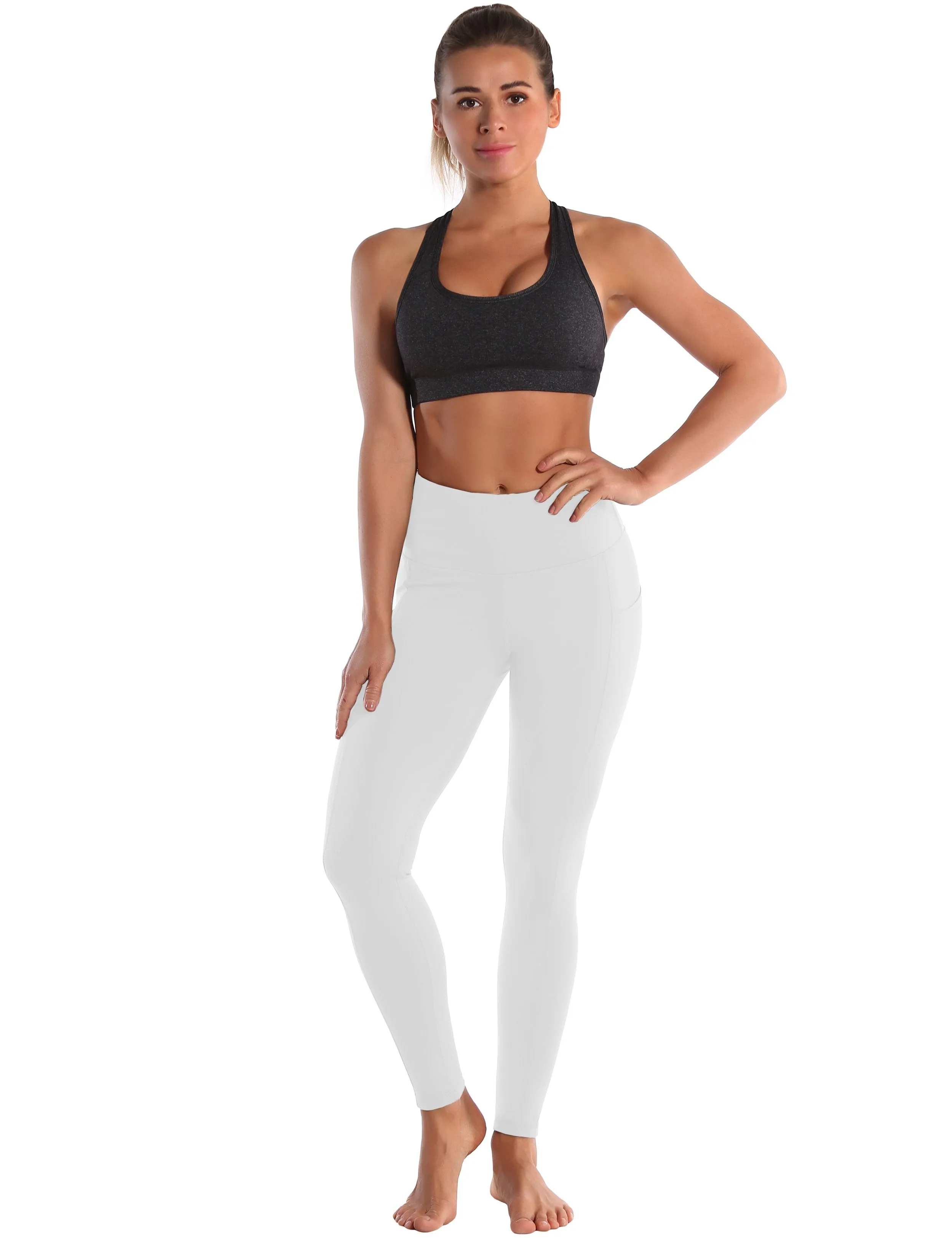 Hip Line Side Pockets yogastudio Pants lightgray ins_yogastudio