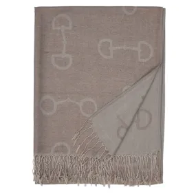 Lila Snaffle Bit Scarf  in Brown - 28 x 72