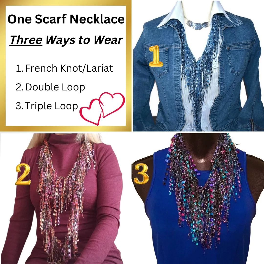 MultiColor Statement Necklace Scarf