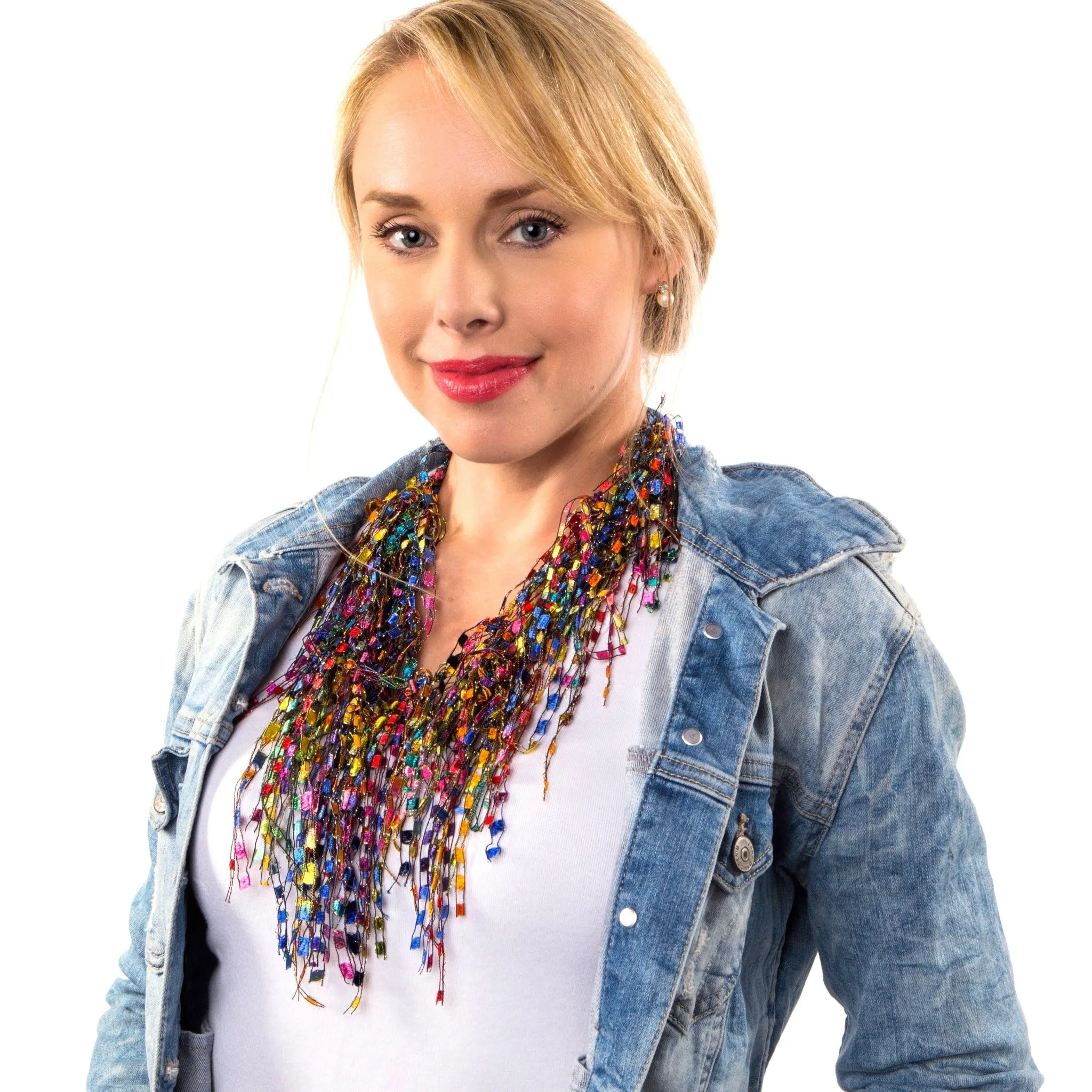 MultiColor Statement Necklace Scarf