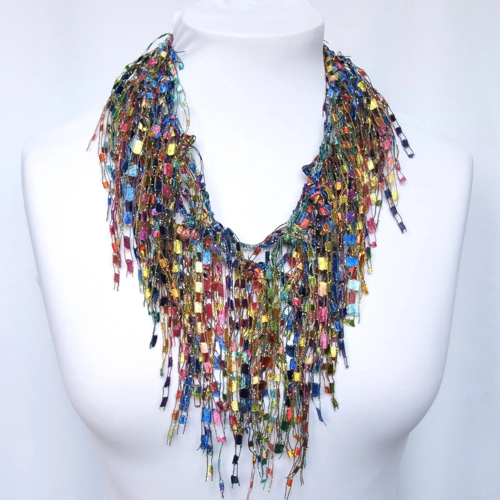 MultiColor Statement Necklace Scarf