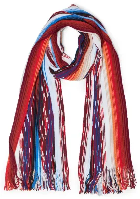 Multicolour Fringe Wool Scarf